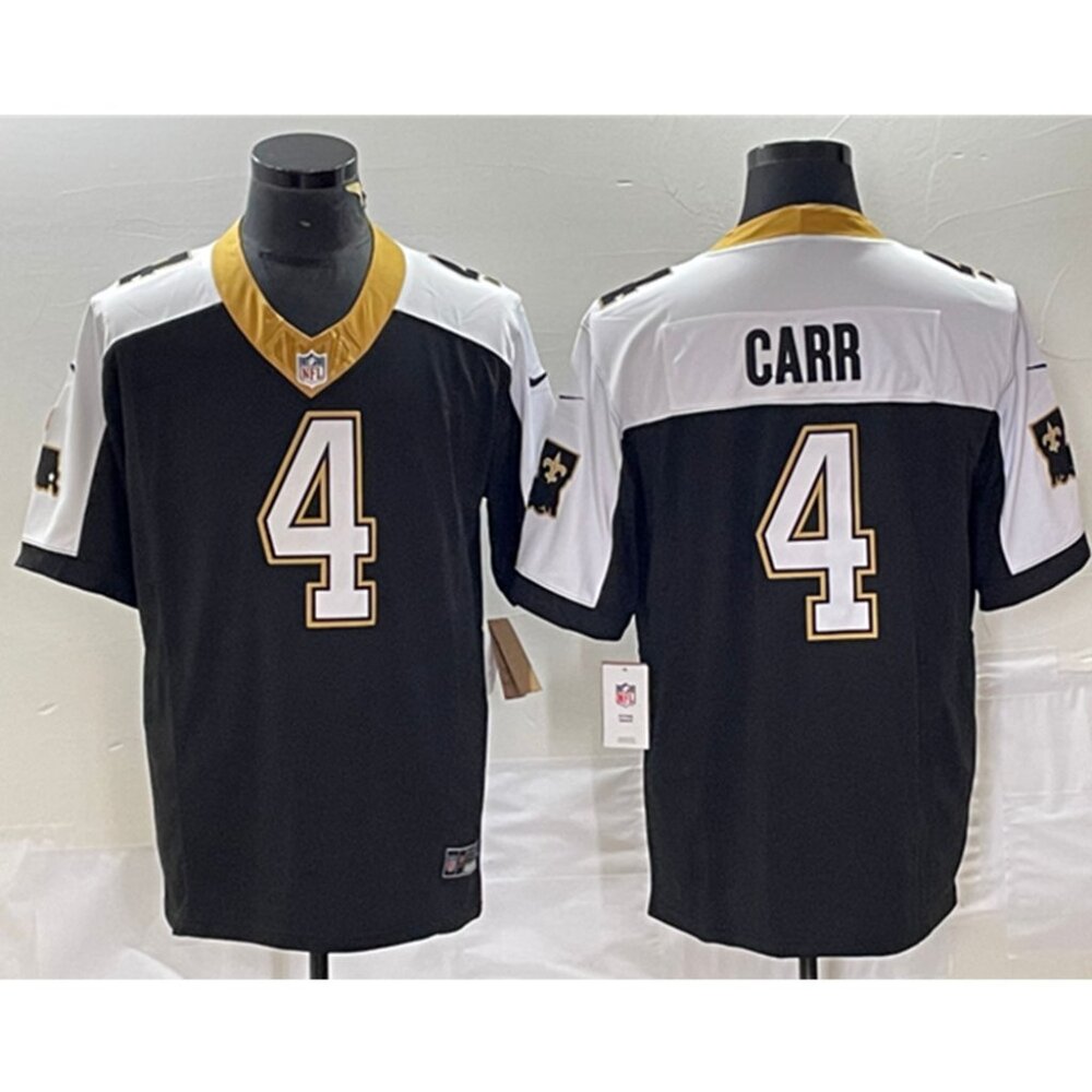 4 Derek Carr Black White Vapor F U S E  Limited Jersey